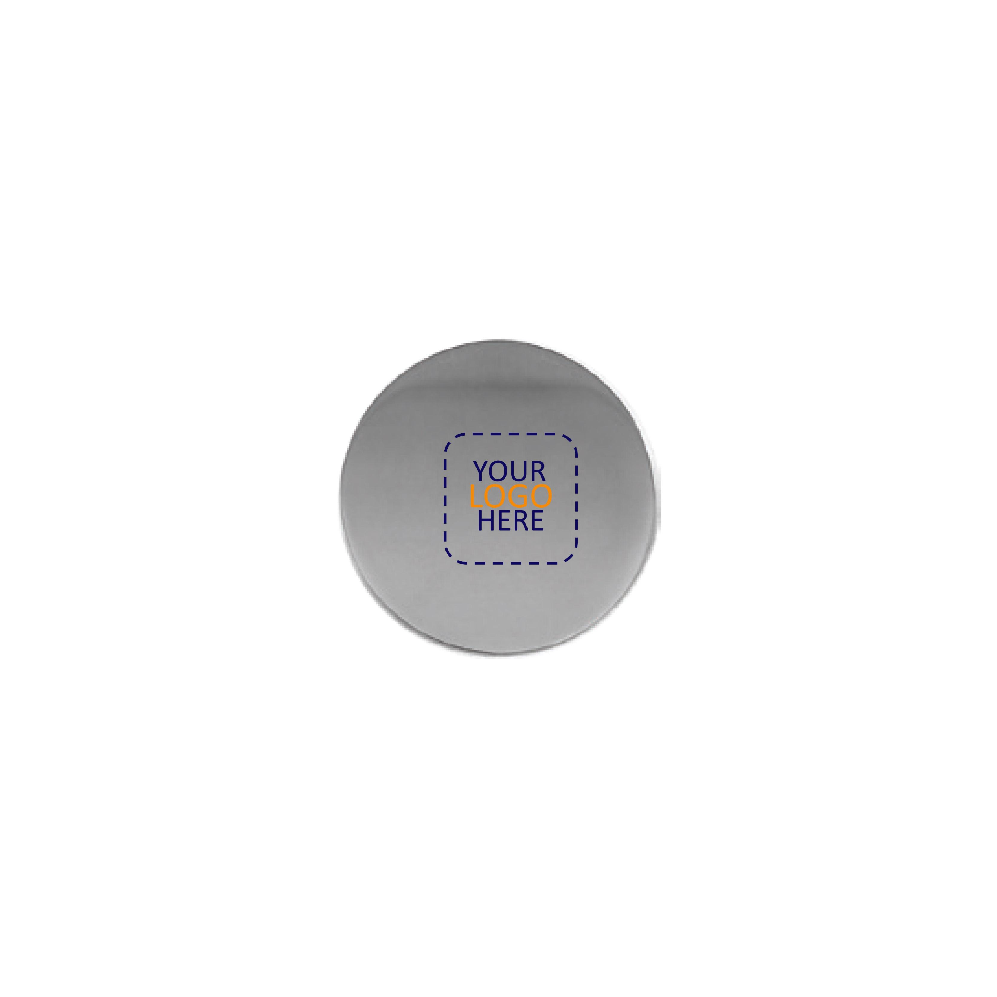 20 mm Gray Flat Round Design Metal badge